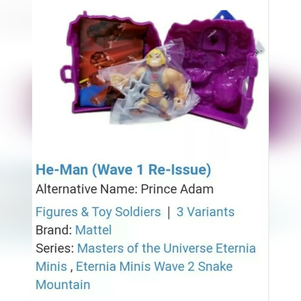 :* Masters of the Universe - MOTU Eternia Minis - Wave  2  he-man sealed code  G